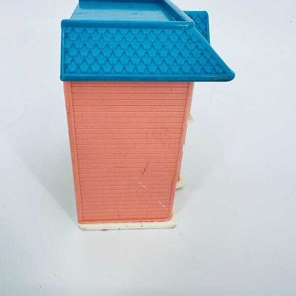 LITTLE TIKES Miniature VICTORIAN PLAY HOUSE DOLLHOUSE Pink Blue Replica USA 4" - Picture 4 of 11